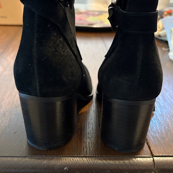 LAUREN for Ralph Lauren Black Suede Ankle Booties - Picture 4 of 11